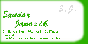 sandor janosik business card